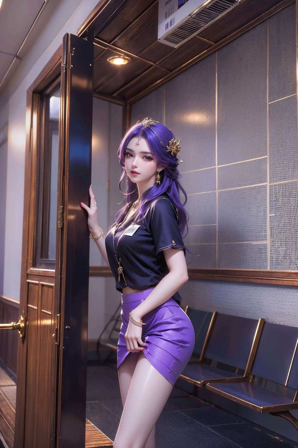 手机映佳人倩影成壁纸