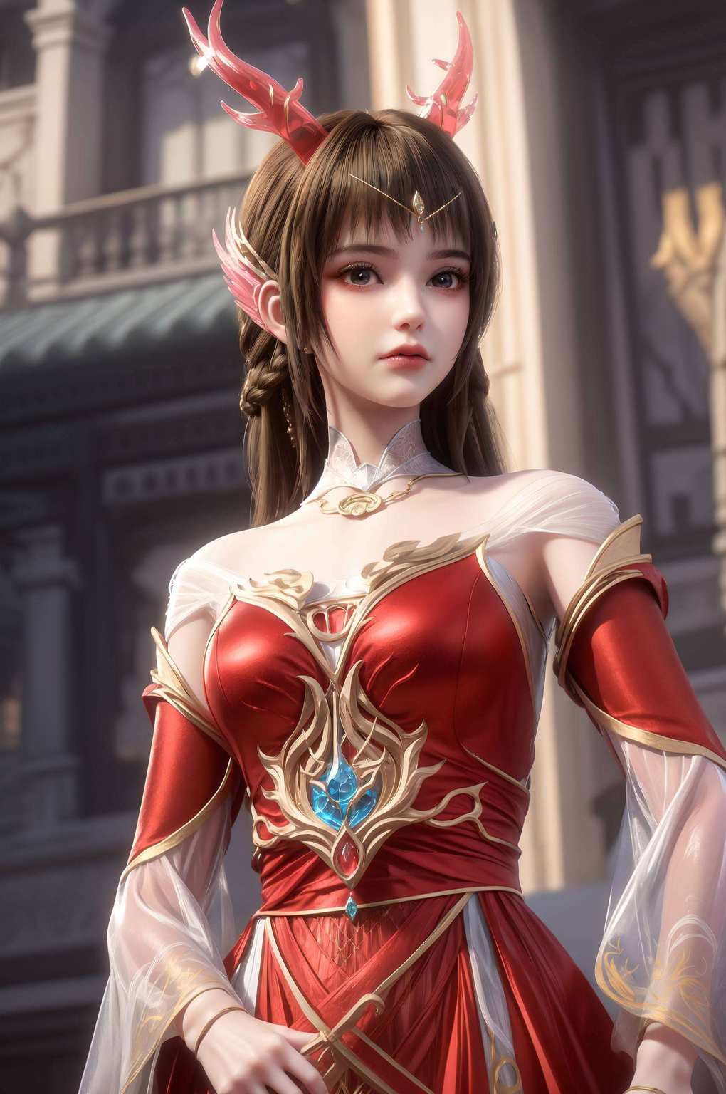 既是国漫中的绝世美女在这绚烂的壁纸世界里