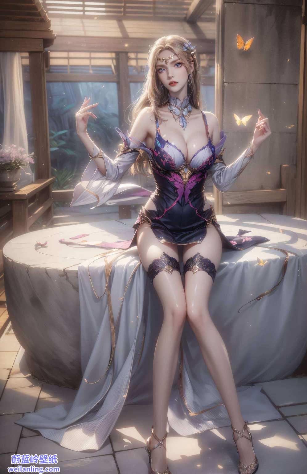 别看她平时高贵冷艳微信背景都能跟着闪耀呢！这位国漫女神