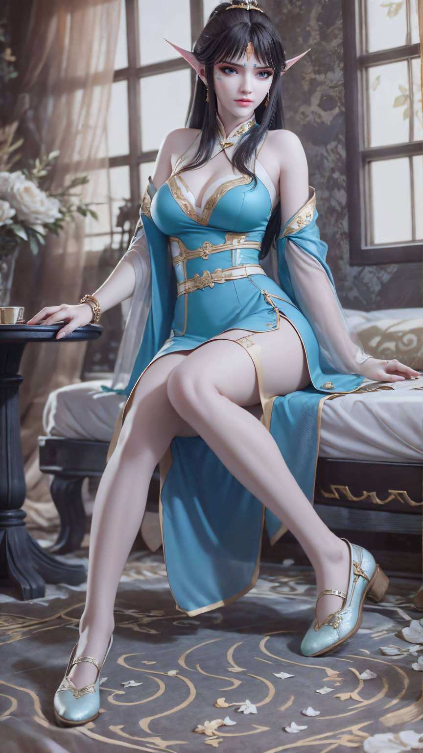 凤清儿如一朵盛开的天妖凰族之花如同高清4K壁纸般细腻动人