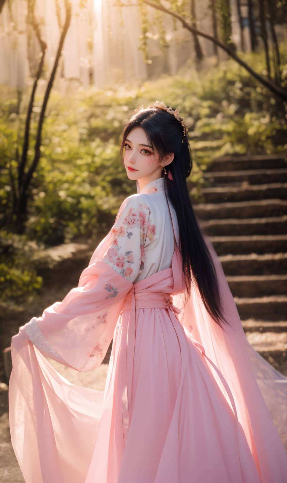 而她的眼神轻轻一滑