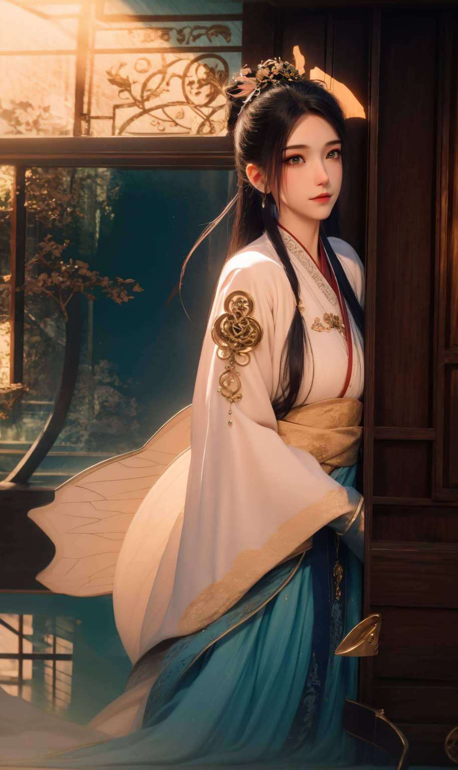 她如一朵盛开在幽谷中的莲花都是对唯美与玄幻的极致追求