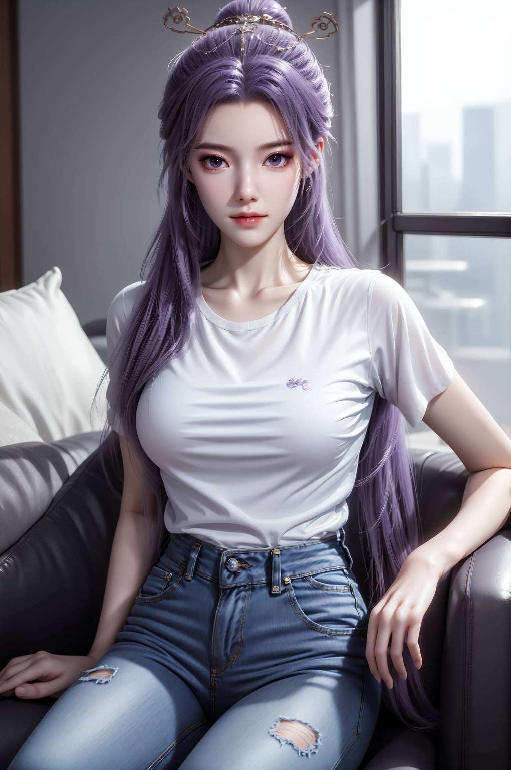 婉约翩跹图中女子