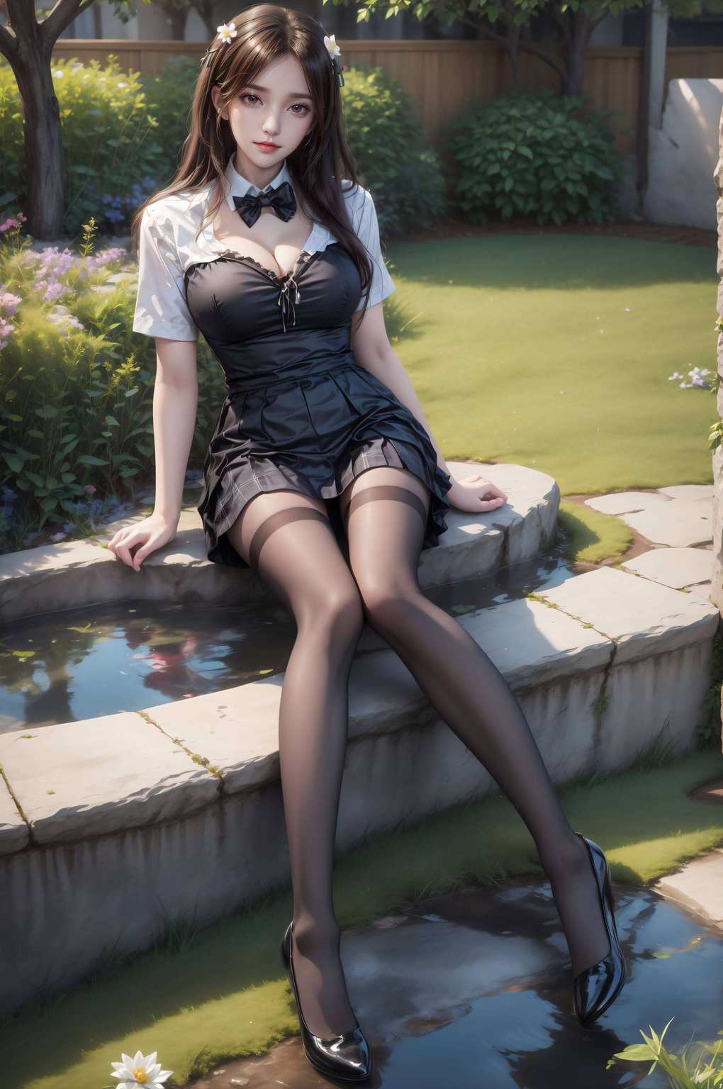 时而又是校园里的清新校花徐欣校服一穿