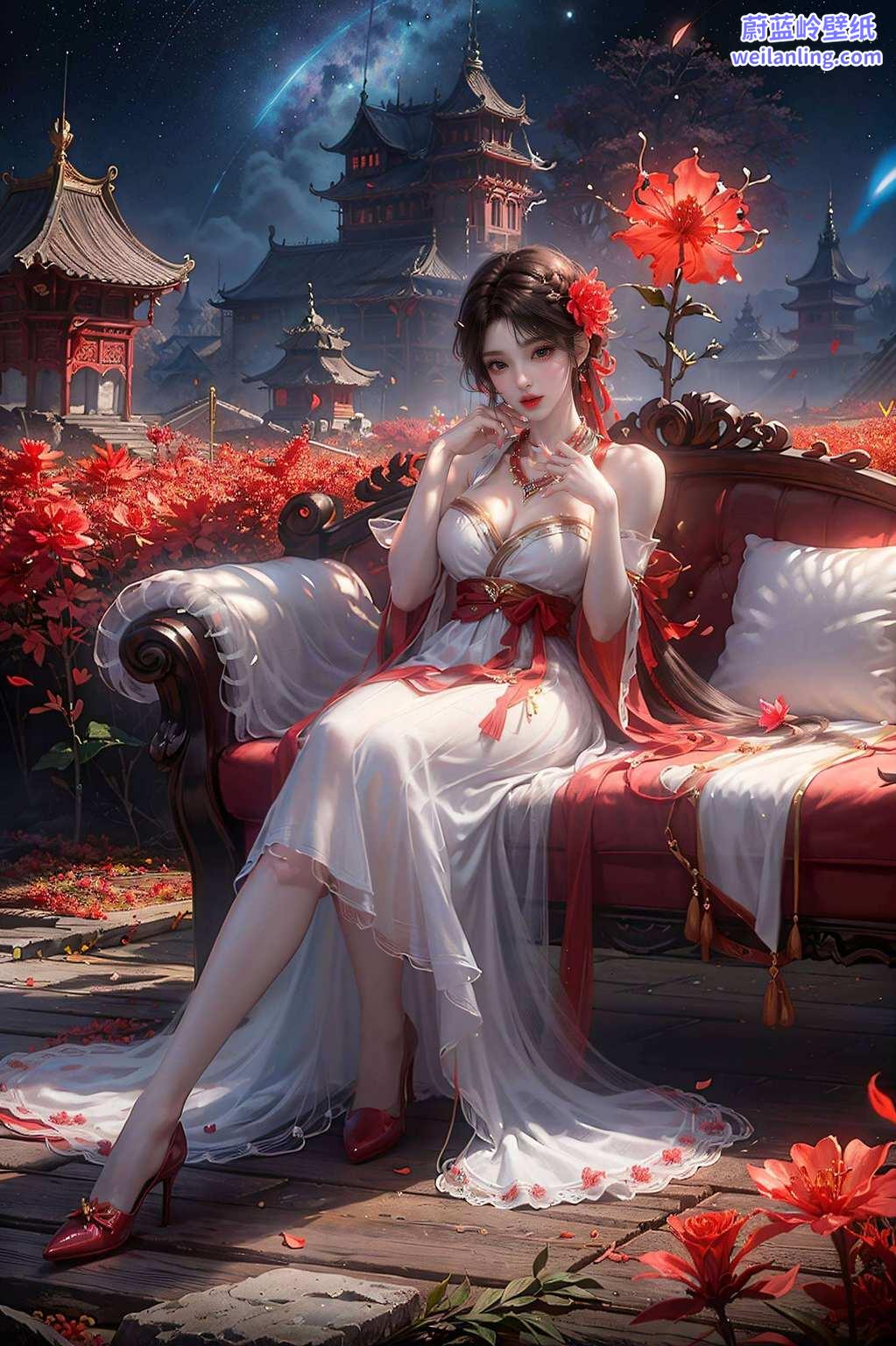这位国漫女神穿梭在完美世界的壁画之中
