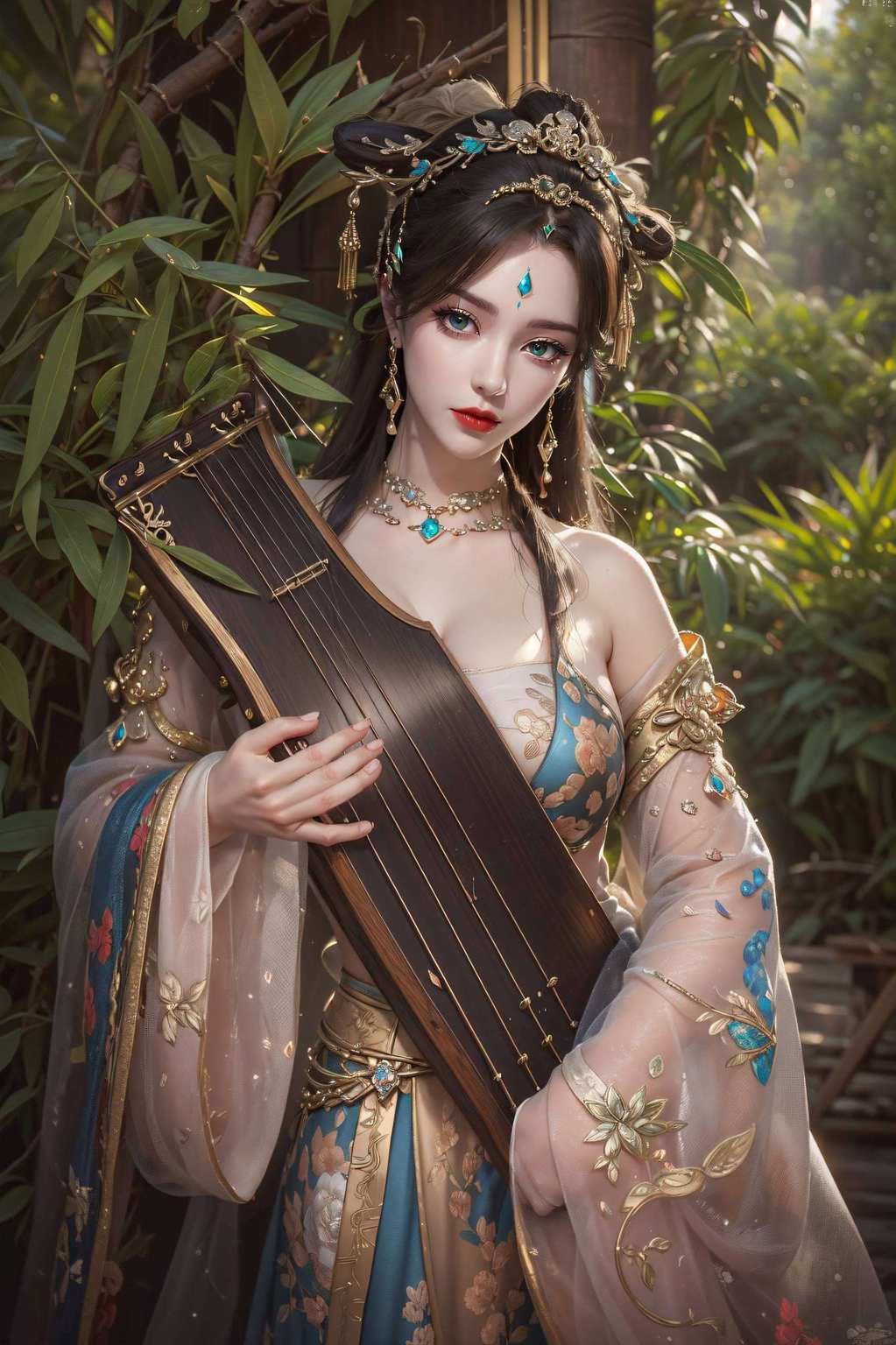 她周围每一点细节都透露着国漫的精致与韵味