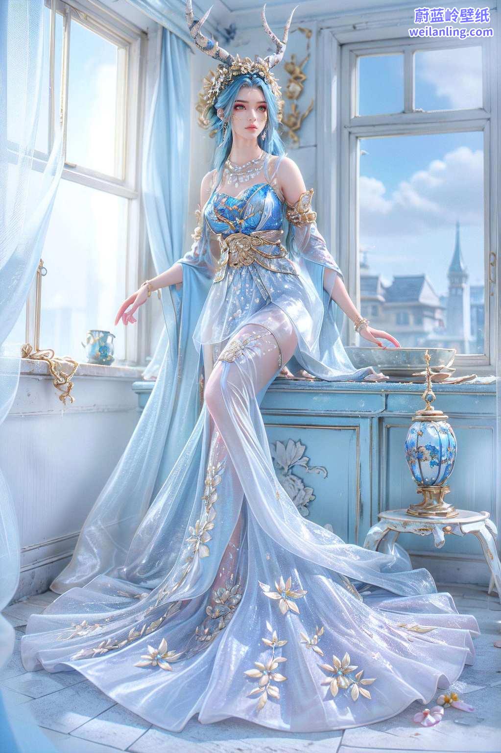 那眼神简直美得像是从完美世界里截图出来的一般！这可是融合了国漫精华的完美世界龙女壁纸