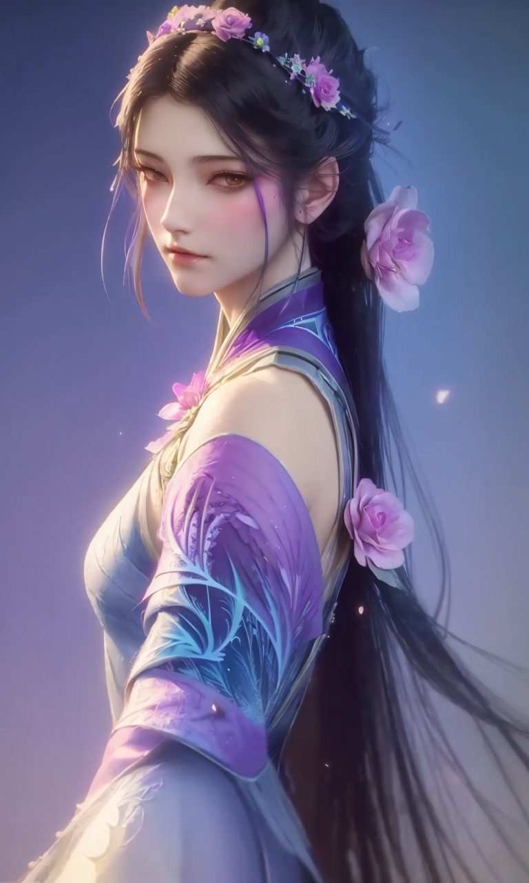 她们的眉眼如画漫步在绚烂的动漫世界