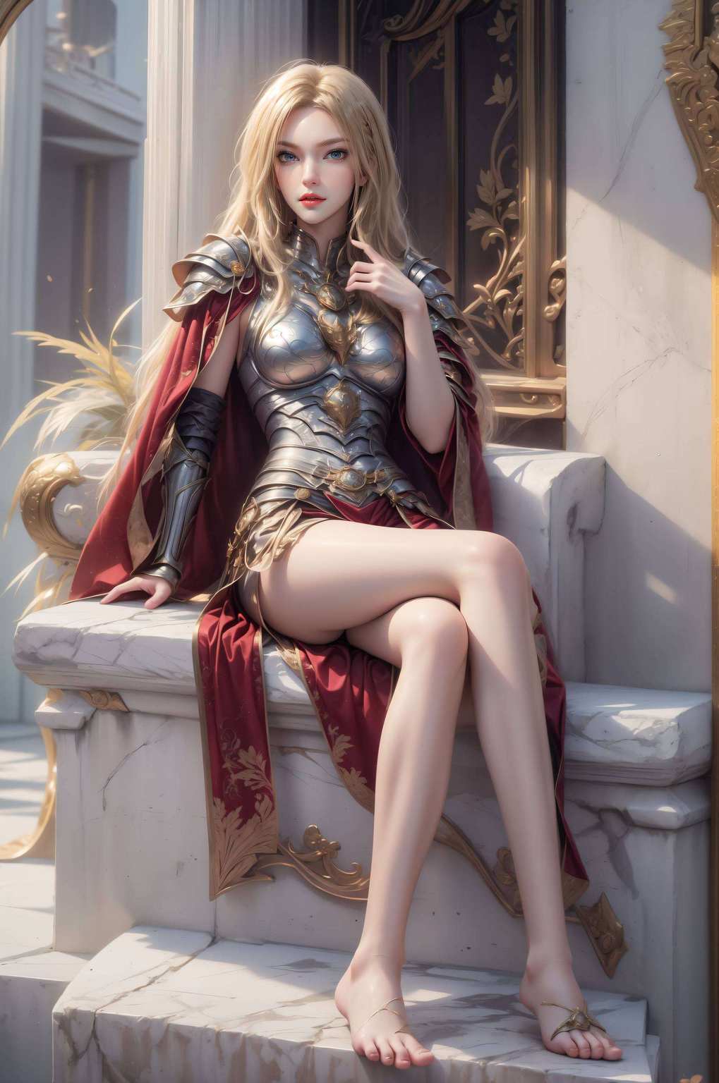 动漫美女竞芳菲连营壁画绘英姿