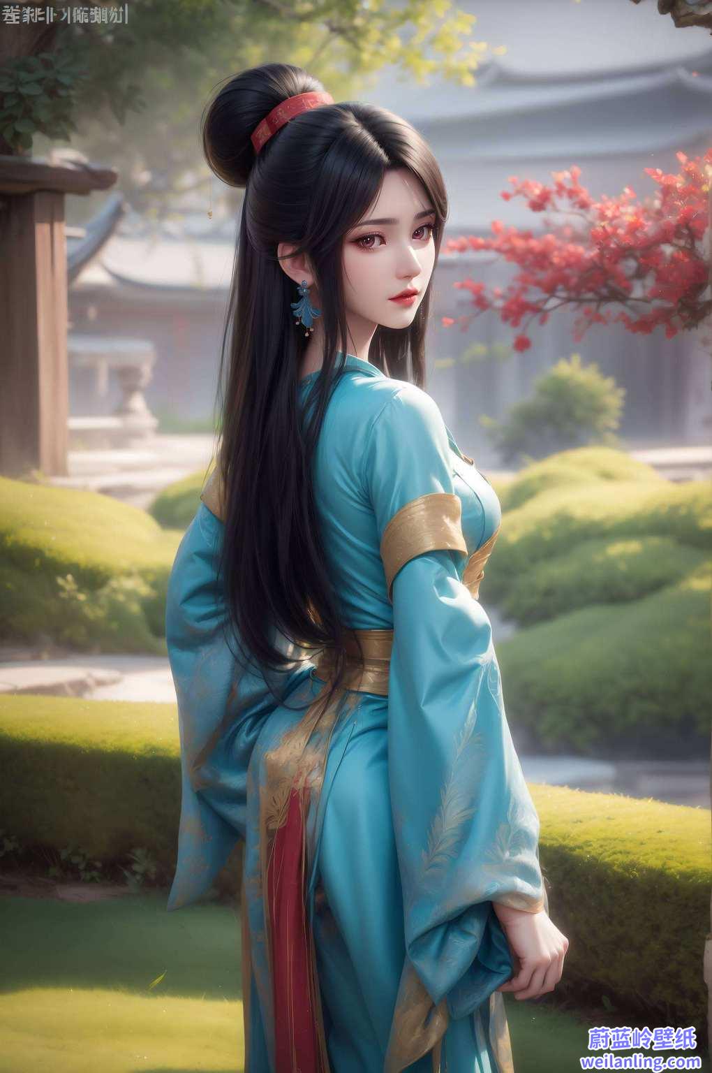 这是对国漫女神的一种致敬简直就像是穿越到了一个充满玄幻色彩的国漫世界