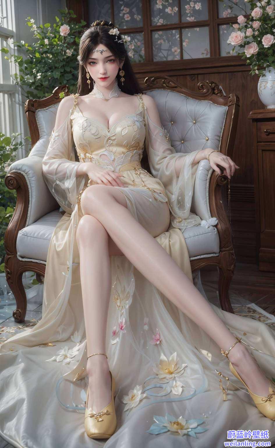 一图藏万种风情美女妖娆映手机