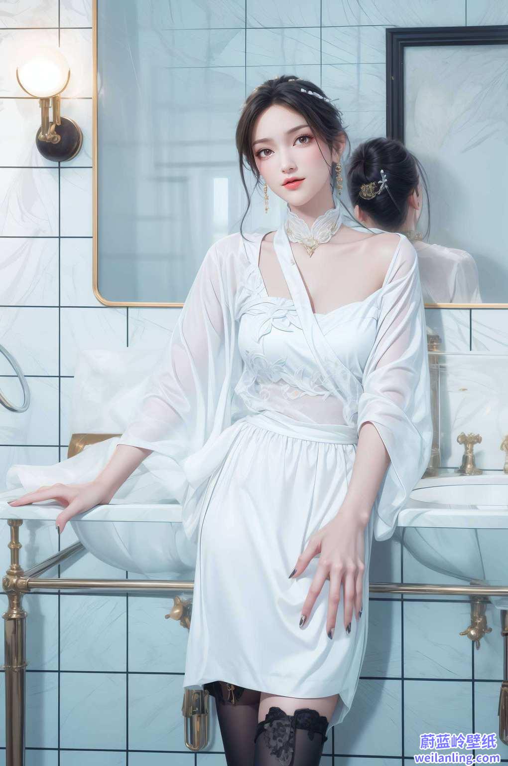 这里是国漫女神与动漫美女的集合每一款都是白底金瓶儿壁纸的唯美展现