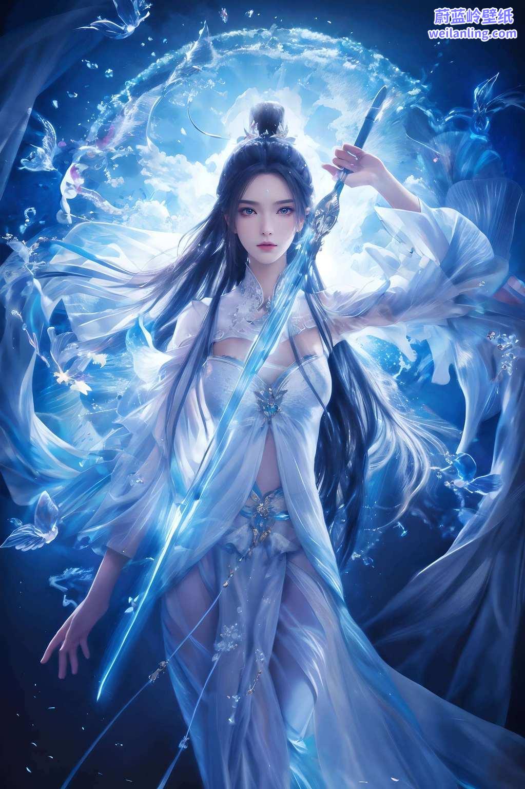 衣袂飘飘其容颜皎若秋月